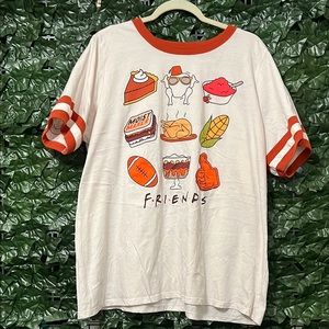 Kids Friends Graphic Tee - Cream & Orange